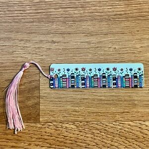 Handmade Bookshelf Bookmark with Tassel